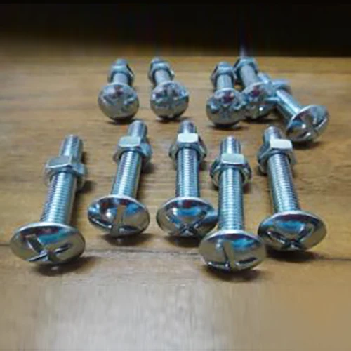 A307 Gr hex 너트가 조립 된 흰색 아연 지붕 볼트